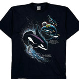Nature Graphics Harlequin Single Stitch T-Shirt - Medium Black Cotton