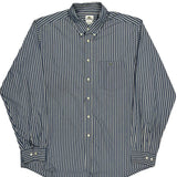 Lacoste Striped Shirt - Large Blue Cotton