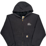 K149 Carhartt Hoodie - Large Black Cotton Blend