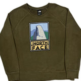 Half Dome The North Face Graphic Sweatshirt - XL Green Cotton