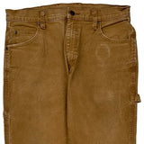 Dickies Carpenter Pants - 34W 32L Brown Cotton
