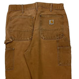 Made In USA Carhartt Double Knee Carpenter Pants - 31W 30L Brown Cotton