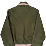 Age 14 Lonsdale Spellout Bomber Jacket - Medium Green Polyester
