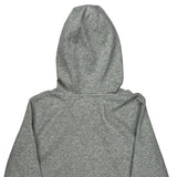 Champion Spellout Hoodie - Large Gray Cotton Blend