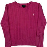 Polo By Ralph Lauren Sweater - Large Pink Cotton