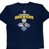 Milwaukee Brewers Cooperstown Collection Mlb T-Shirt - XL Navy Cotton