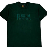 Florida All American Star Single Stitch T-Shirt - Large Green Cotton