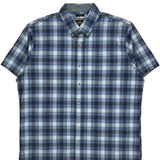 Lee Checked Short Sleeve Shirt - XL Blue Cotton