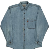 Levis Denim Shirt - Large Light Wash Cotton