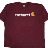 Carhartt T-Shirt - 2XL Burgundy Cotton