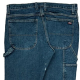 Dickies Double Knee Carpenter Jeans - 36W 31L Blue Cotton