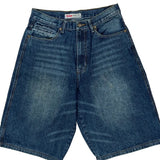 Old Skool Baggy Denim Shorts - 30W 11L Blue Denim