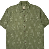 Jamaica Jaxx Floral Hawaiian Shirt - XL Green Cotton