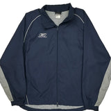 Reebok Windbreaker - Large Navy Nylon
