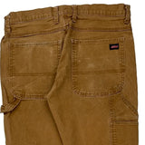 Dickies Carpenter Pants - 34W 32L Brown Cotton