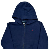 Age 7 Polo By Ralph Lauren Hoodie - Small Navy Cotton Blend