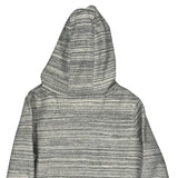 Carhartt Striped Hoodie - Medium Grey Cotton Blend
