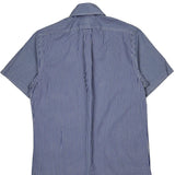 Ralph Lauren Striped Short Sleeve Shirt - Small Blue Cotton