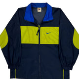 Nike Graphic Windbreaker - Large Blue Nylon