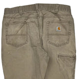 Carhartt Carpenter Trousers - 36W 29L Khaki Cotton