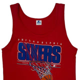 Philadelphia 76Ers Starter Nba Vest - Large Red Cotton