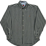 Tommy Hilfiger Checked Shirt - Large Blue Cotton