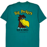 Bar & Grill Fruit Of The Loom Single Stitch T-Shirt - XL Green Cotton