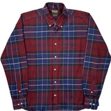 Barbour Checked Flannel Shirt - Large Blue Cotton