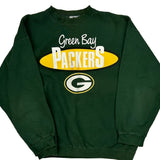 Green Bay Packers Logo Athletics Nfl Sweatshirt - Large Green Cotton