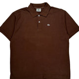 Lacoste Polo Shirt - XL Brown Cotton