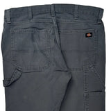 Dickies Carpenter Trousers - 34W 30L Grey Cotton Blend