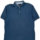 Tommy Hilfiger Polo Shirt - Large Blue Cotton