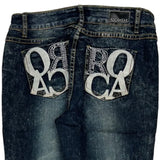 Embroidered Back Pockets Rocawear Skinny Jeans - 31W UK 10 Dark Wash Denim