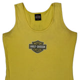 Motorcycles Harley Davidson Graphic Tank Top - Medium Yellow Cotton