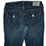 True Religion Contrast Stitch Jeans - 29W UK 8 Dark Wash Denim