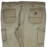 Carhartt Double Knee Carpenter Trousers - 36W 30L Beige Cotton