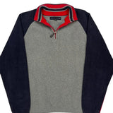 Tommy Hilfiger 1/4 Zip - Large Gray Cotton