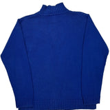 Ralph Lauren Petite 1/4 Zip - Medium Blue Cotton