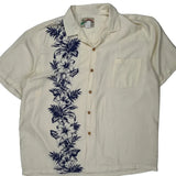 Paradise Found Floral Hawaiian Shirt - XL Blue Viscose