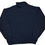 90S Made In USA Russell Athletic Blank 1/4 Zip - 2XL Navy Cotton Blend