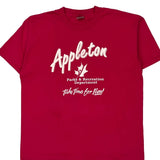 Parks & Recreation Department Fruit Of The Loom Single Stitch T-Shirt - XL Red Cotton Blend