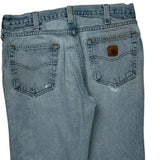 Carhartt Double Knee Jeans - 34W 29L Light Wash Cotton