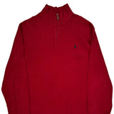 Polo By Ralph Lauren 1/4 Zip - XL Red Cotton