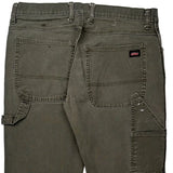 Dickies Double Knee Carpenter Trousers - 34W 31L Grey Cotton