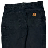 Dungaree Fit Carhartt Carpenter Trousers - 32W 30L Black Cotton