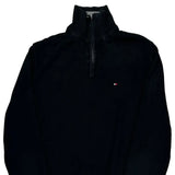 Tommy Hilfiger 1/4 Zip - Small Black Cotton