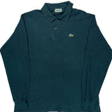 Lacoste Long Sleeve Polo Shirt - XL Green Cotton