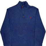 Polo By Ralph Lauren 1/4 Zip - XL Blue Cotton