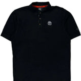 Skull Logo Harley Davidson Graphic Polo Shirt - Large Black Cotton