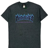 Thrasher Spellout T-Shirt - Medium Gray Cotton